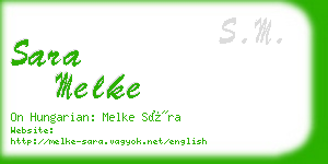 sara melke business card